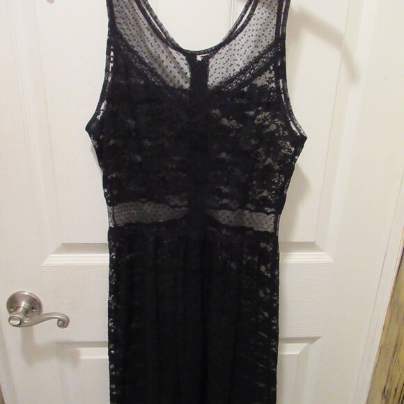 Royal Bones / Daang Goodman Black Lace Slip Dress, Medium Hot Topic - Picture 4 of 11